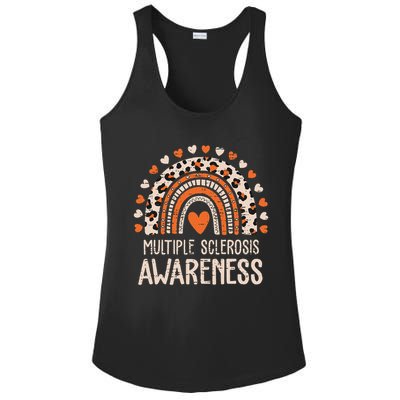 Multiple Sclerosis Awareness Ms Awareness Rainbow Support Ladies PosiCharge Competitor Racerback Tank