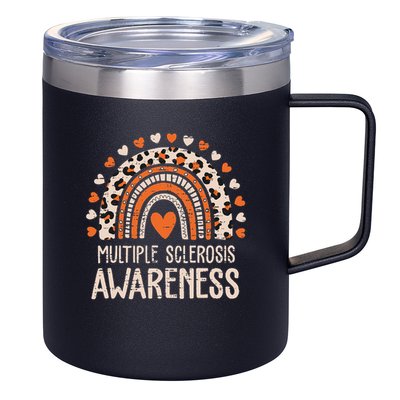 Multiple Sclerosis Awareness Ms Awareness Rainbow Support 12oz Stainless Steel Coffee Mug