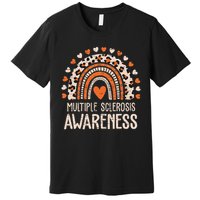 Multiple Sclerosis Awareness Ms Awareness Rainbow Support Premium T-Shirt