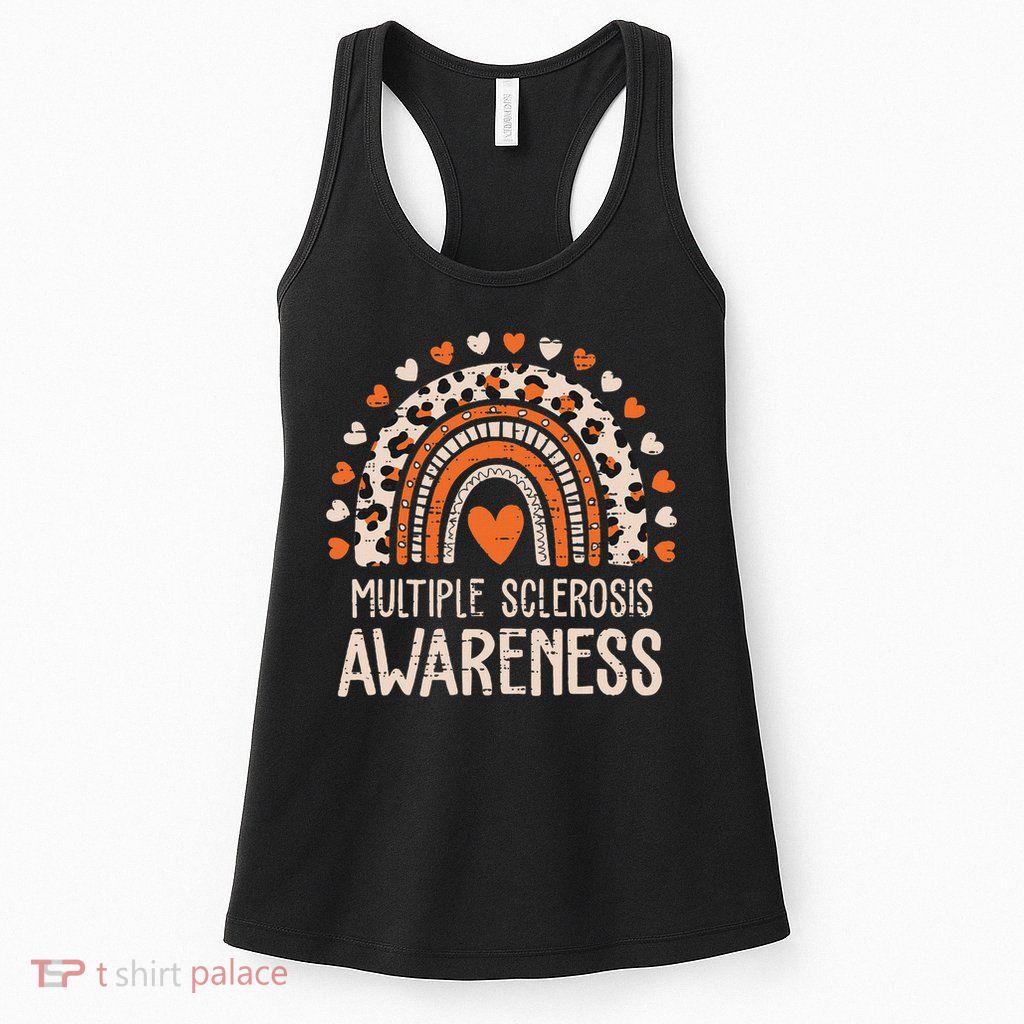 Multiple Sclerosis Awareness Ms Awareness Rainbow Support Womens Tank Top