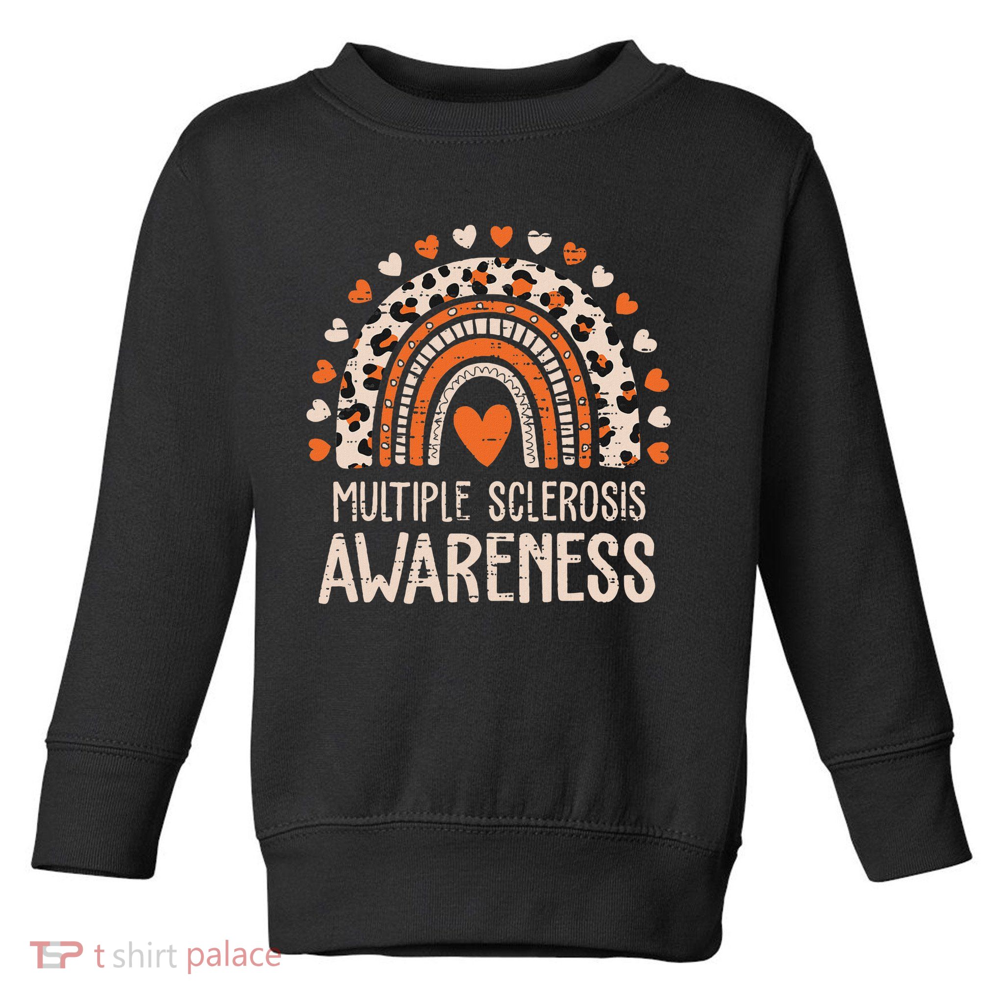 Multiple Sclerosis Awareness Ms Awareness Rainbow Support Toddler Sweatshirt