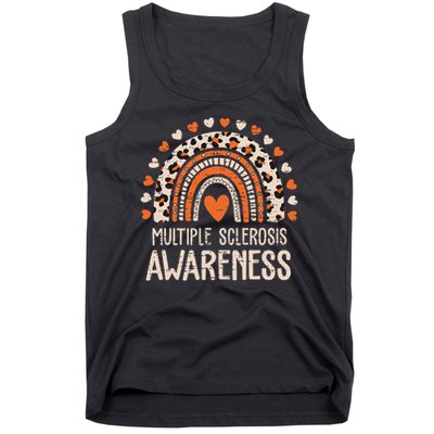 Multiple Sclerosis Awareness Ms Awareness Rainbow Support Tank Top