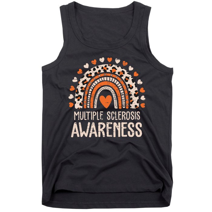 Multiple Sclerosis Awareness Ms Awareness Rainbow Support Tank Top