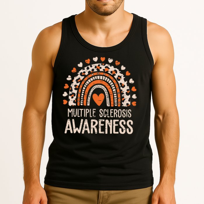Multiple Sclerosis Awareness Ms Awareness Rainbow Support Tank Top