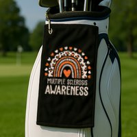 Multiple Sclerosis Awareness Ms Awareness Rainbow Support Golf Towel