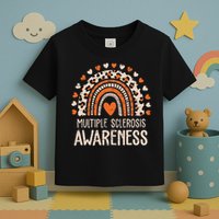 Multiple Sclerosis Awareness Ms Awareness Rainbow Support Toddler T-Shirt