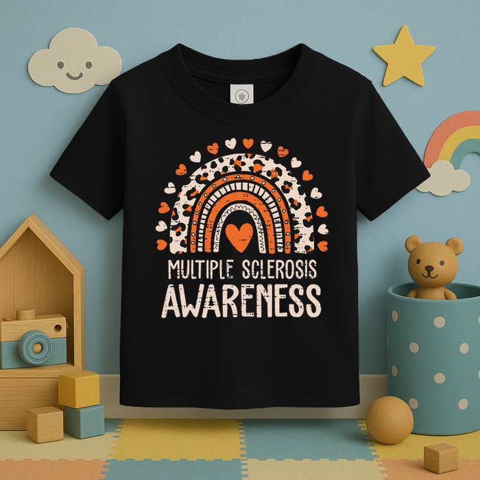 Multiple Sclerosis Awareness Ms Awareness Rainbow Support Toddler T-Shirt