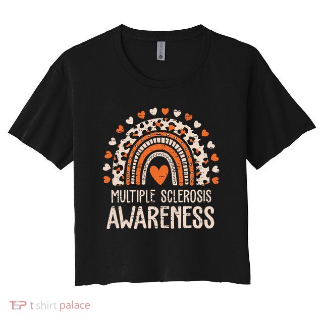 Multiple Sclerosis Awareness Ms Awareness Rainbow Support Crop Top