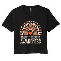 Multiple Sclerosis Awareness Ms Awareness Rainbow Support Crop Top