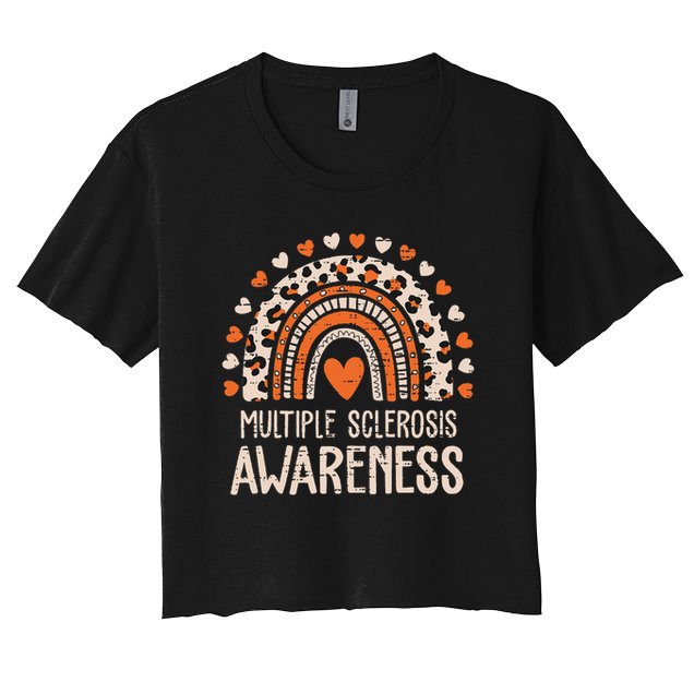 Multiple Sclerosis Awareness Ms Awareness Rainbow Support Crop Top
