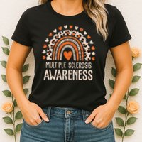 Multiple Sclerosis Awareness Ms Awareness Rainbow Support Womens T-Shirt