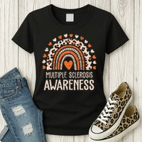 Multiple Sclerosis Awareness Ms Awareness Rainbow Support Womens T-Shirt