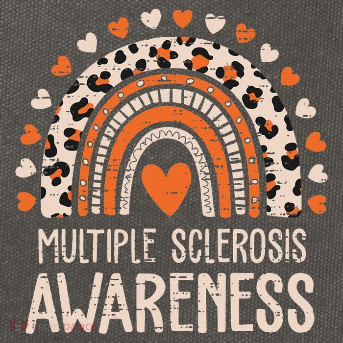 Multiple Sclerosis Awareness Ms Awareness Rainbow Support Cotton Canvas Backpack