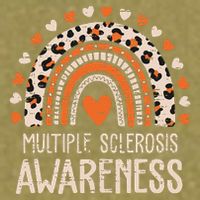 Multiple Sclerosis Awareness Ms Awareness Rainbow Support Garment-Dyed Women's Muscle Tee