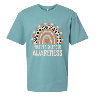 Multiple Sclerosis Awareness Ms Awareness Rainbow Support Sueded Cloud Jersey T-Shirt