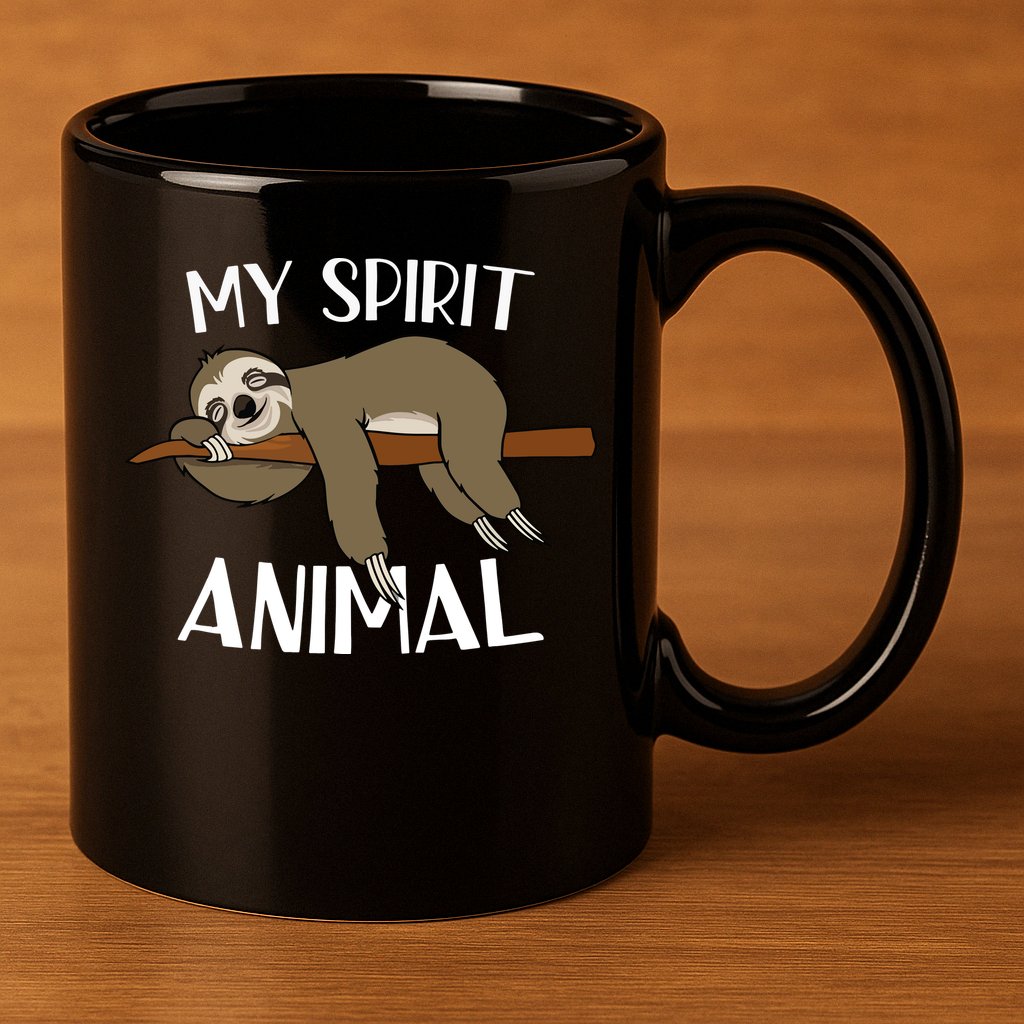 My Spirit Animal Is A Sloth 11oz C Handle Ceramic Mug