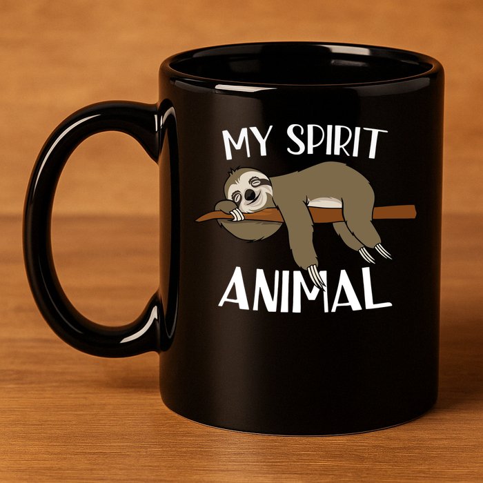 My Spirit Animal Is A Sloth 11oz C Handle Ceramic Mug
