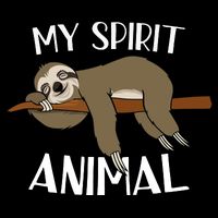 My Spirit Animal Is A Sloth Cropped Pullover Crew