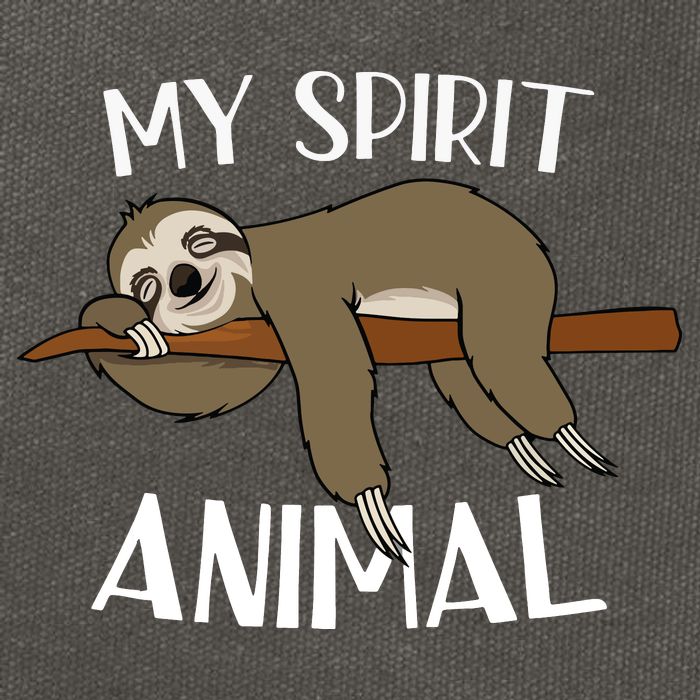 My Spirit Animal Is A Sloth Cotton Canvas Backpack