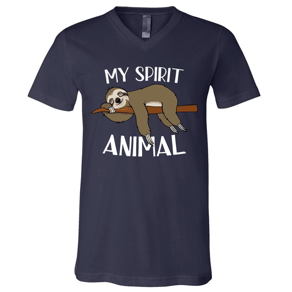 My Spirit Animal Is A Sloth V-Neck T-Shirt