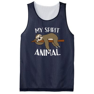 My Spirit Animal Is A Sloth Mesh Reversible Basketball Jersey Tank