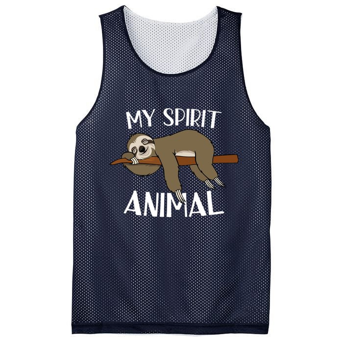 My Spirit Animal Is A Sloth Mesh Reversible Basketball Jersey Tank