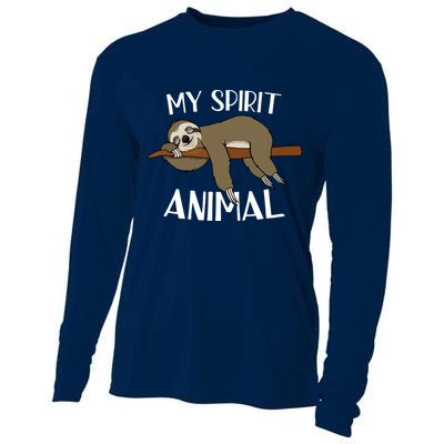My Spirit Animal Is A Sloth Cooling Performance Long Sleeve Crew