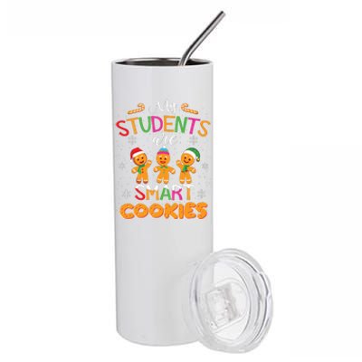 My Students Are Smart Cookies Christmas Teacher Gift Stainless Steel Tumbler