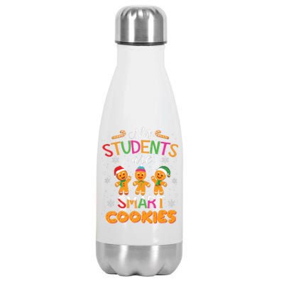 My Students Are Smart Cookies Christmas Teacher Gift Stainless Steel Insulated Water Bottle