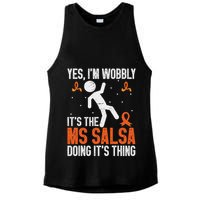Multiple Sclerosis Awareness Ms Ladies PosiCharge Tri-Blend Wicking Tank