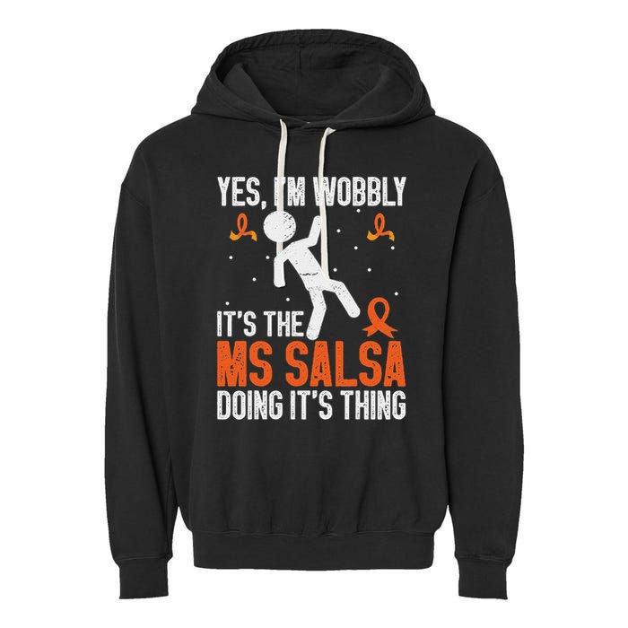 Multiple Sclerosis Awareness Ms Garment-Dyed Fleece Hoodie
