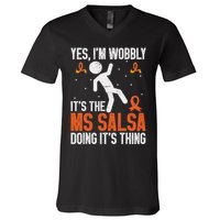 Multiple Sclerosis Awareness Ms V-Neck T-Shirt