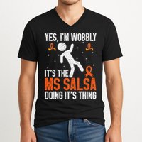 Multiple Sclerosis Awareness Ms V-Neck T-Shirt