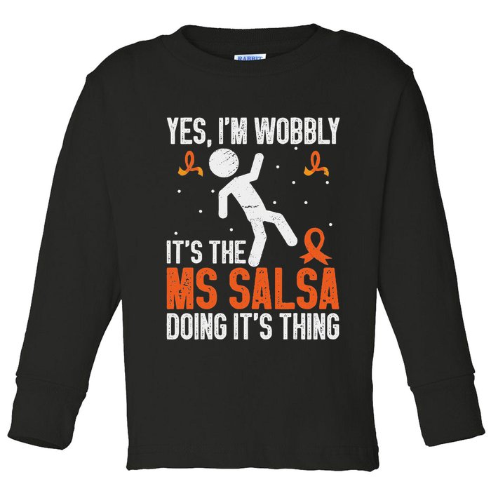 Multiple Sclerosis Awareness Ms Toddler Long Sleeve Shirt
