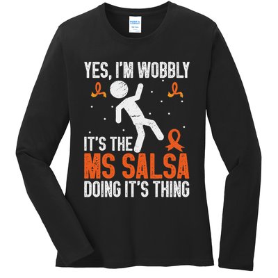 Multiple Sclerosis Awareness Ms Ladies Long Sleeve Shirt