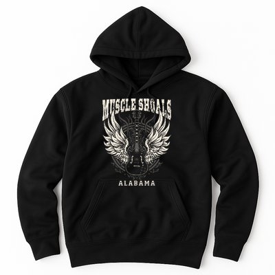 Muscle Shoals Alabama Vintage Guitar Wings Hoodie