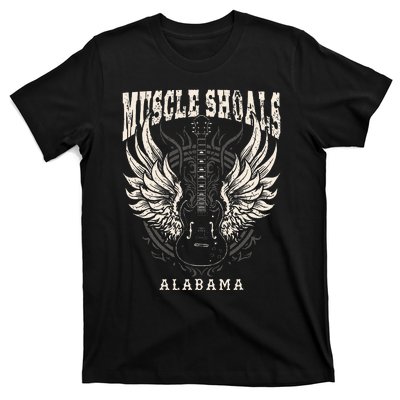 Muscle Shoals Alabama Vintage Guitar Wings T-Shirt