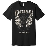 Muscle Shoals Alabama Vintage Guitar Wings Premium T-Shirt