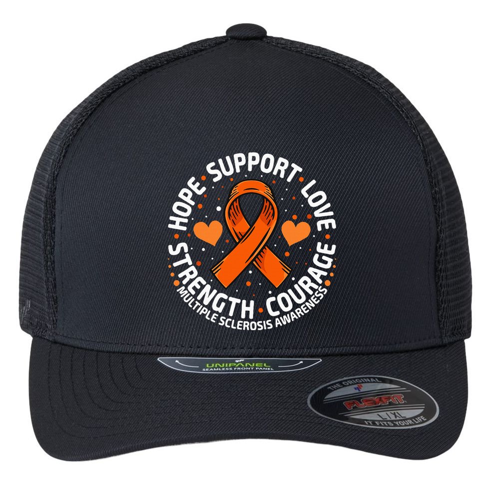 Multiple Sclerosis Awareness Family Support Ms Awareness Flexfit Unipanel Trucker Cap