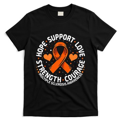 Multiple Sclerosis Awareness Family Support Ms Awareness T-Shirt
