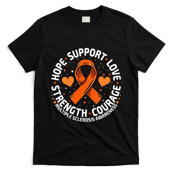Multiple Sclerosis Awareness Family Support Ms Awareness T-Shirt