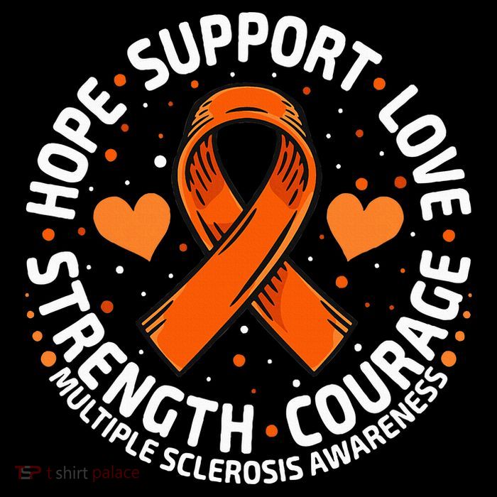 Multiple Sclerosis Awareness Family Support Ms Awareness Tall T-Shirt