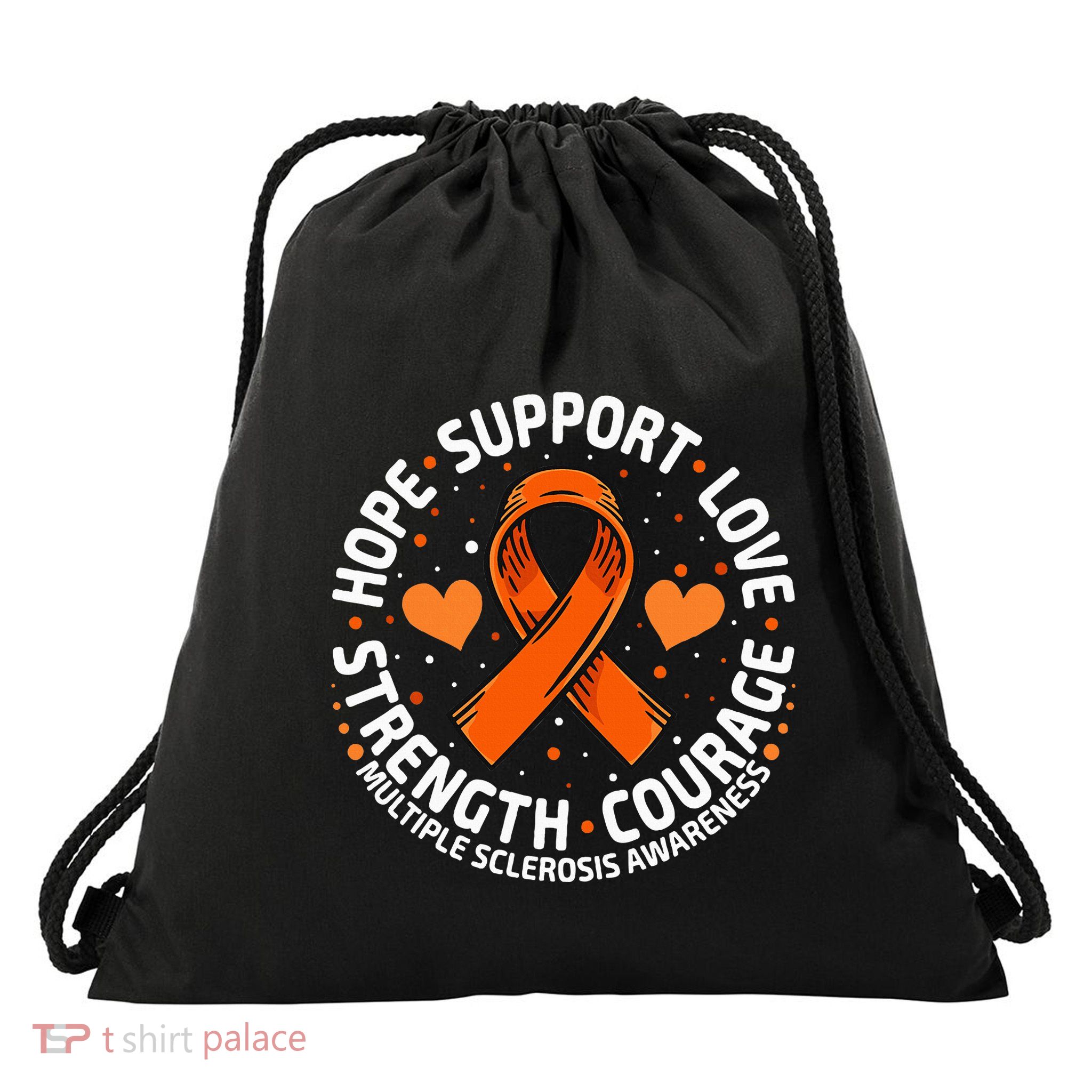 Multiple Sclerosis Awareness Family Support Ms Awareness Drawstring Bag