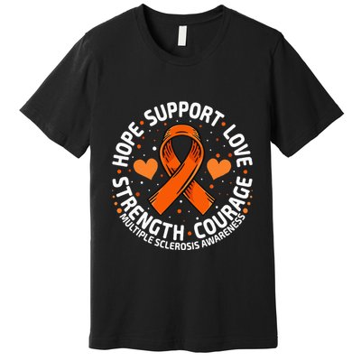 Multiple Sclerosis Awareness Family Support Ms Awareness Premium T-Shirt