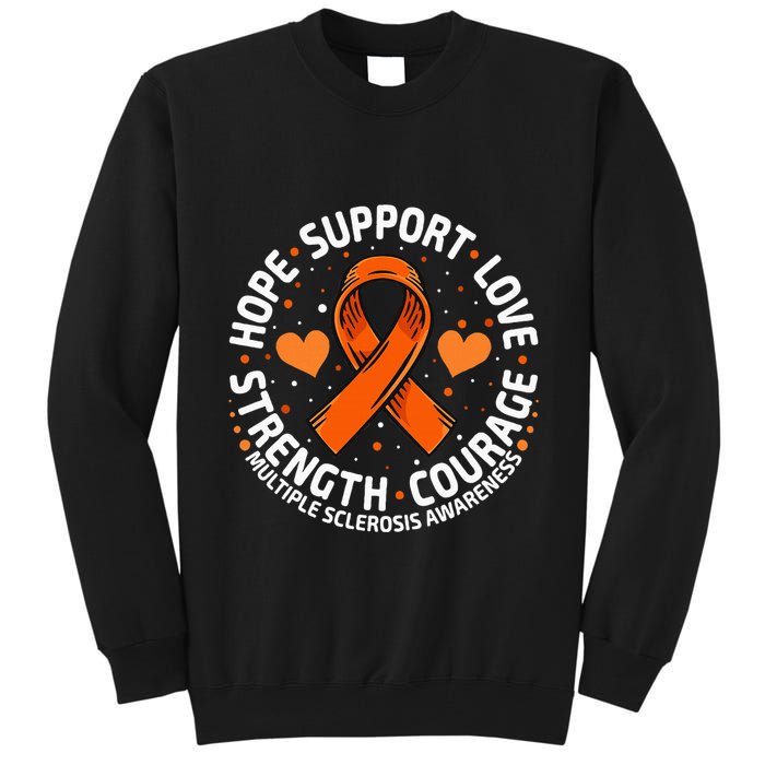 Multiple Sclerosis Awareness Family Support Ms Awareness Tall Sweatshirt