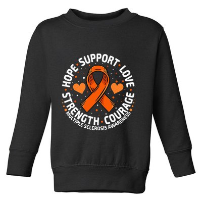 Multiple Sclerosis Awareness Family Support Ms Awareness Toddler Sweatshirt
