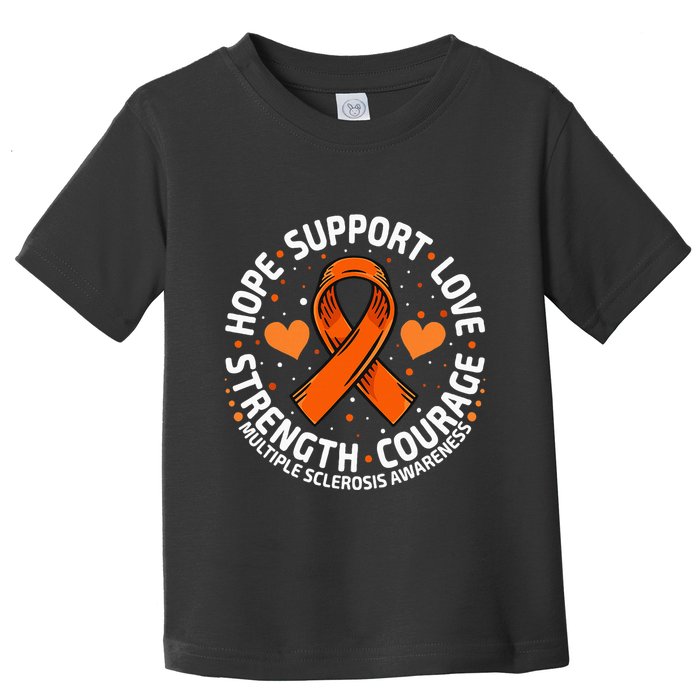 Multiple Sclerosis Awareness Family Support Ms Awareness Toddler T-Shirt