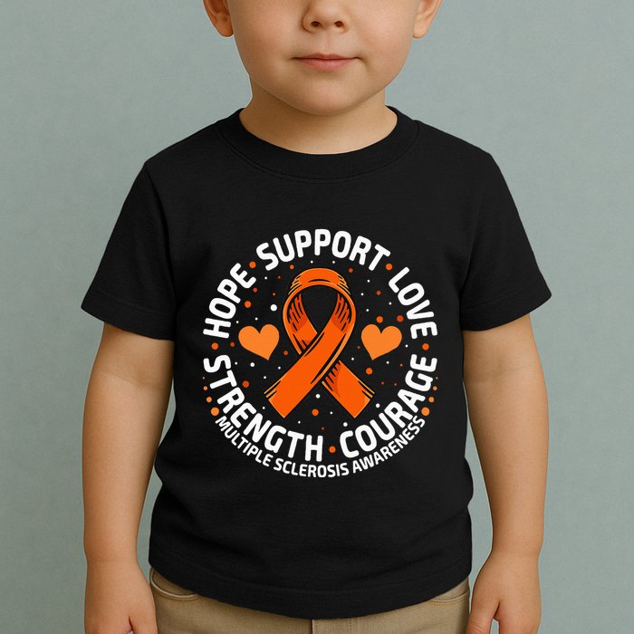 Multiple Sclerosis Awareness Family Support Ms Awareness Toddler T-Shirt