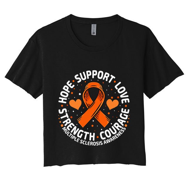 Multiple Sclerosis Awareness Family Support Ms Awareness Crop Top