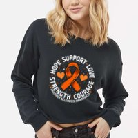 Multiple Sclerosis Awareness Family Support Ms Awareness Cropped Pullover Crew